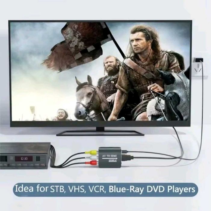 Переходник HDMI на AV RCA и AV RCA на HDMI, конвертер, адаптер
