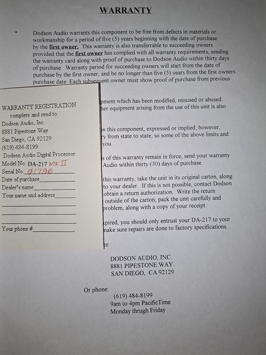 Dodson DA-217 MK 2 DAC