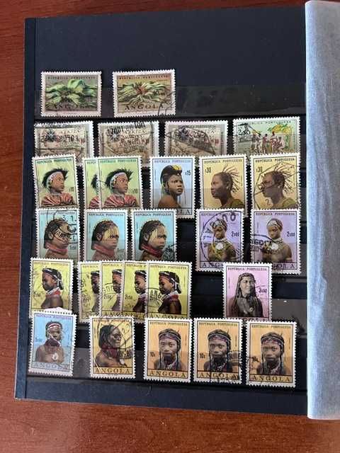 Selos Angola – 1400 selos (mais de 200 diferentes), dos quais 500 não circulados