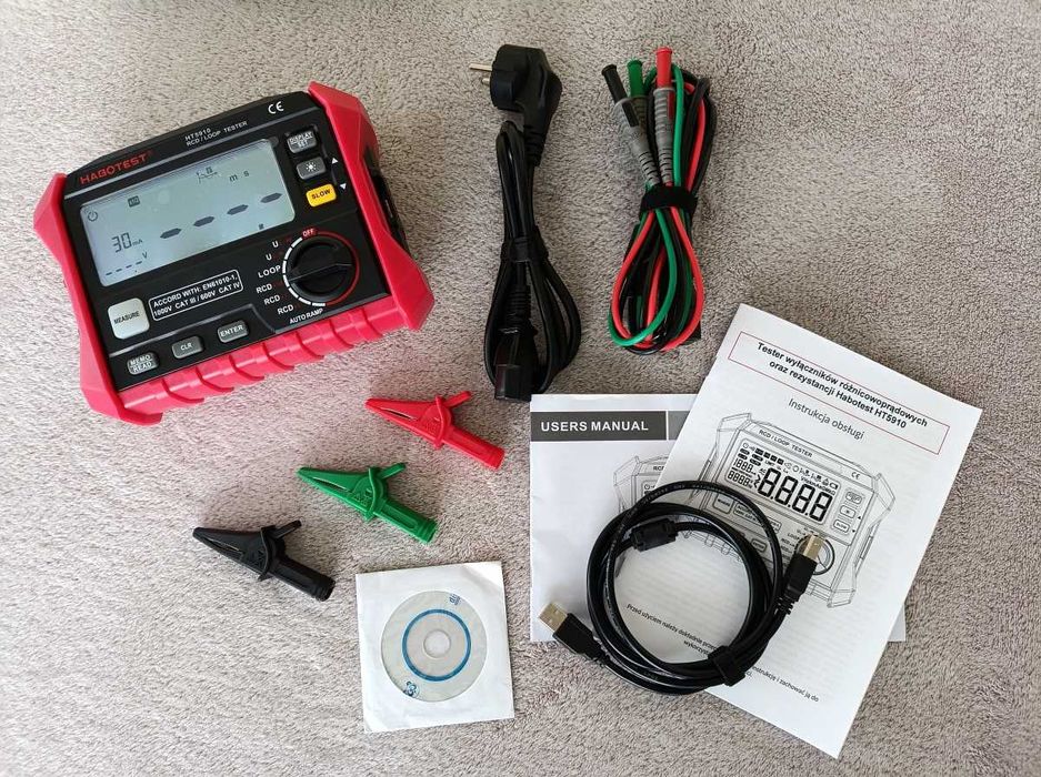 Habotest HT5910 - Miernik rezystancji pętli zwarcia / RCD tester