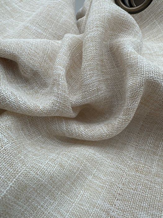 Pack de 2 Cortinas Eyelet Efeito Linho 140×245 cm Bege