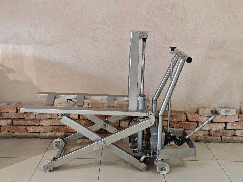 Wózek nożycowy INOX 300 kg | Platforma 40x77