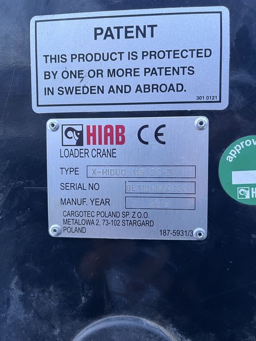 Кран маніпулятор HIAB X-HIDIO 118 ES-3