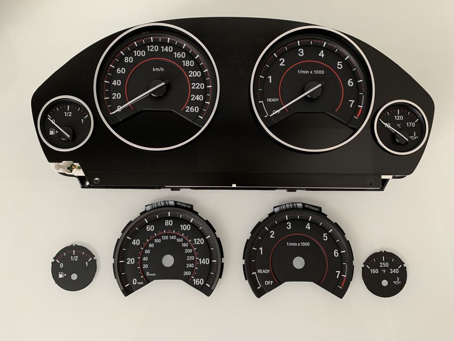 BMW M3 F80 M4 F82 F20 F30 F31 F32 F34 F36 шкалы приборки спидометра