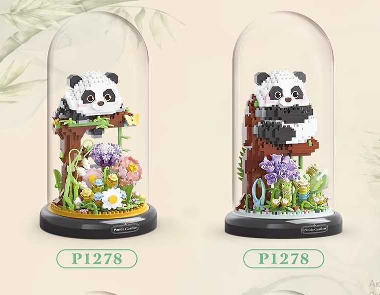 Панда в колбе с цветами Цветы конструктор не  Лего Lego Букет Панди