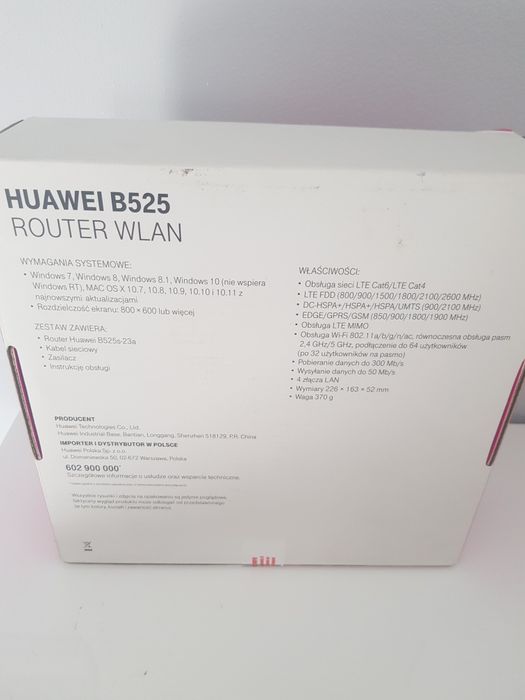 Huawei B525s-23a lte  działa w każdej sieci gwarancja powystwowy