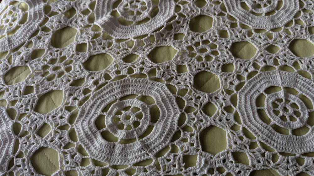 Colcha em crochet antiga