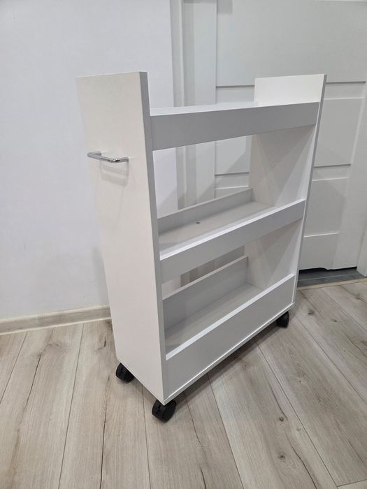 Pilne Wąska szafka na kółkach kuchenna/łazienkowa
