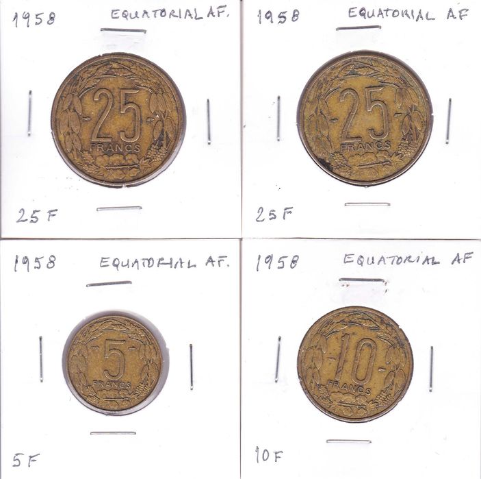 16 moedas África Equatorial 1958...1972