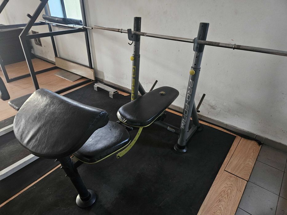 Banco musculação+Barra+Suporte de barra