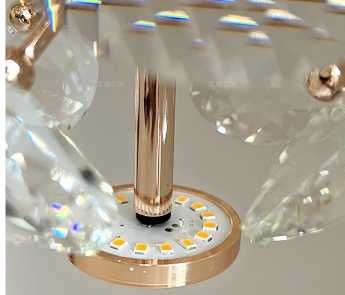 Lampa Wisząca LED: Lux Kryształki Złota 3-5m2 NOWA Cena z Wysyłką: 177