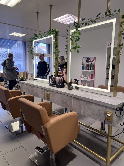 Rampas lavagem cadeiras cabeleireiro