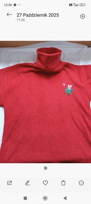Czerwona lekka bluza
