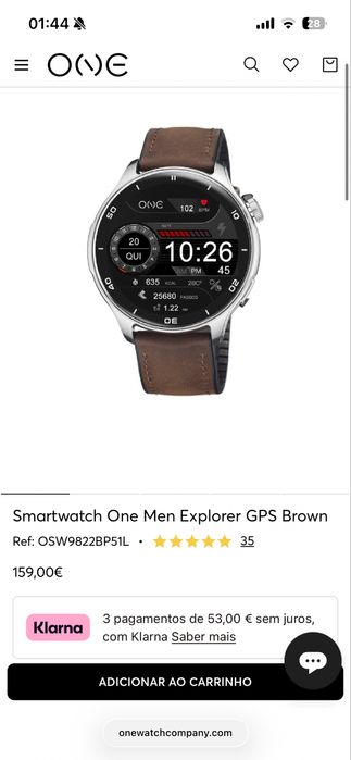 ONE Smartwatch Men Explorer GPS Brown