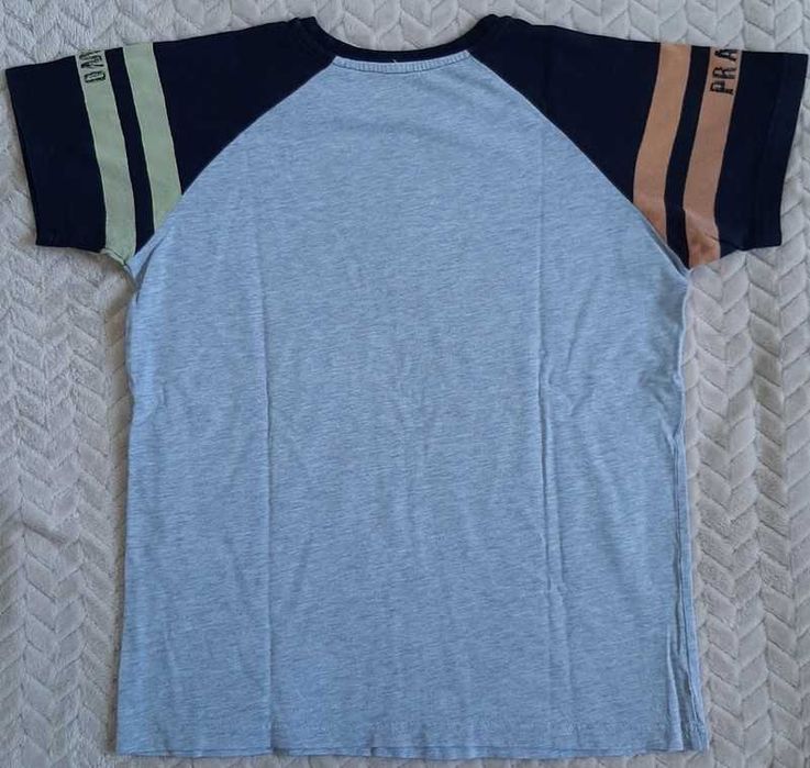 Jasnoszary t-shirt dla chłopca r.146 Endo