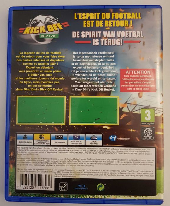 Dino Dini´s Kick Off - Ps4