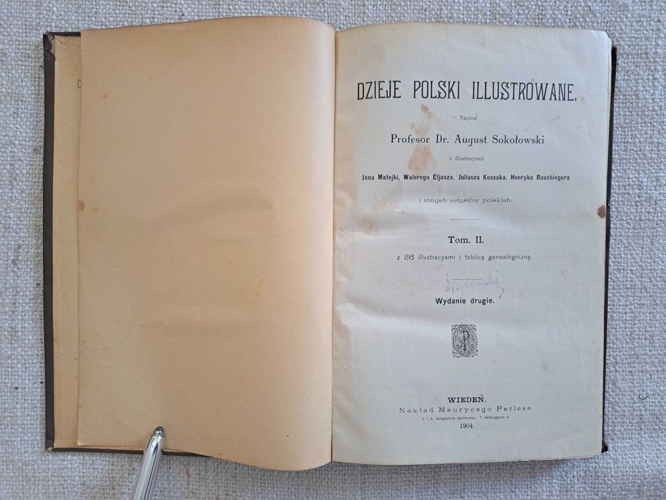 1904 rok. Dzieje Polski Illustrowane z illustracyami Matejki. Tom II