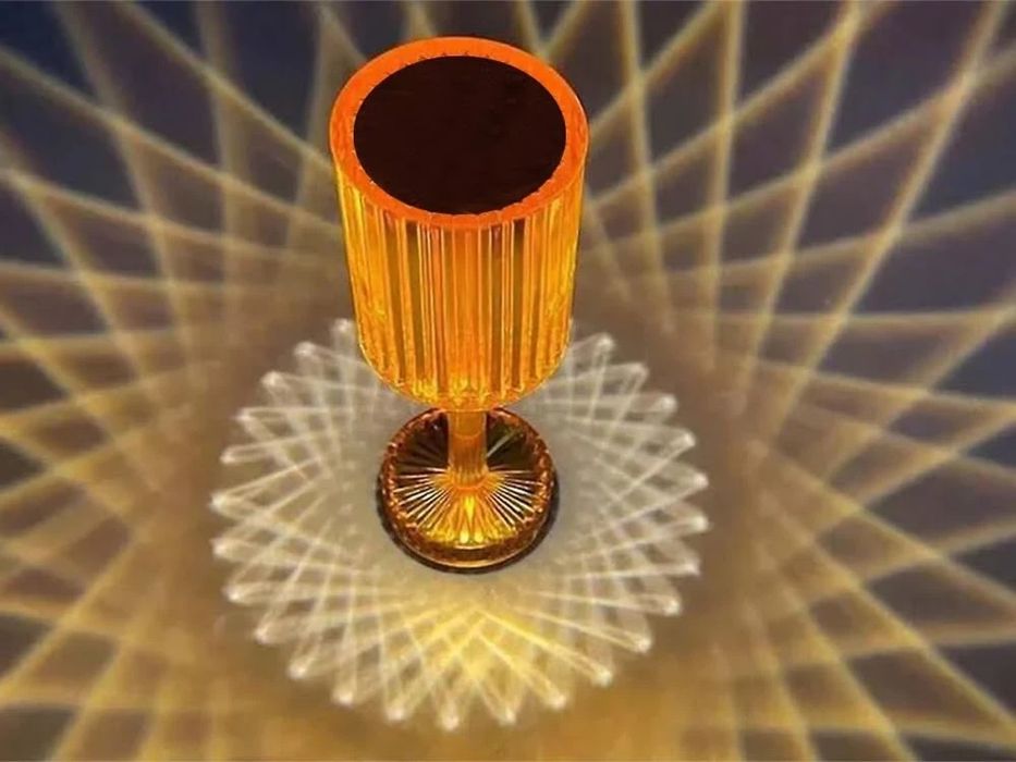 Настольная аккумуляторная лампа с пультом 22см ночник Роза с пультом