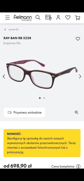 Okulary Ray Ban oprawki zerówki