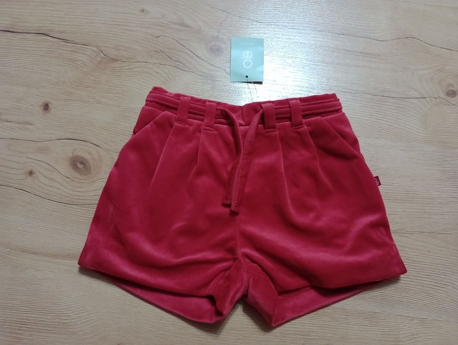 Spodenki szorty welurowe Obaibi nowe 80 86 czerwone