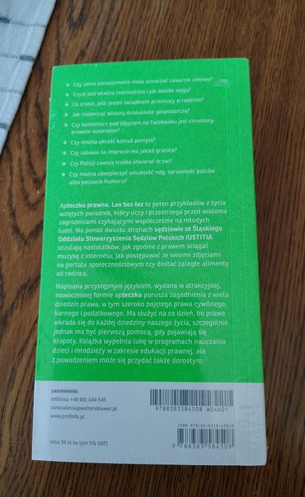 Książka Apteczka prawa ,,Lex bez łez"