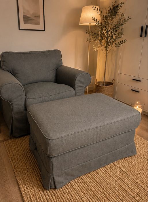 Fotel z pufą IKEA