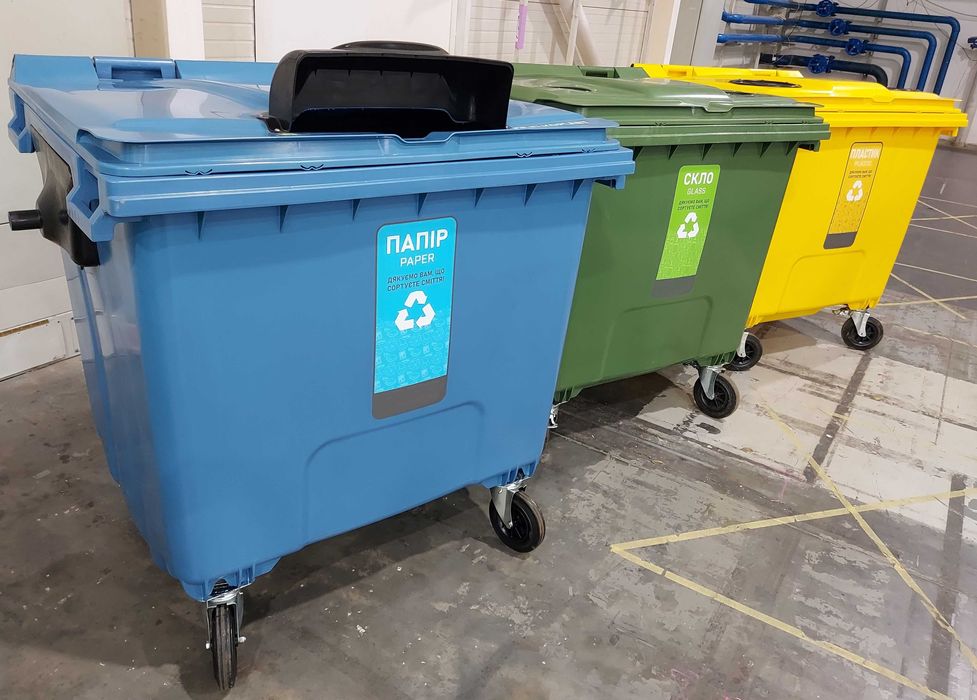 Контейнер для раздельного сбора мусора мусорный бак евроконтейнер урна ...