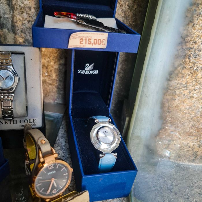 Relógio Feminino Swarovski Octea com Cristais e Pulseira Azul