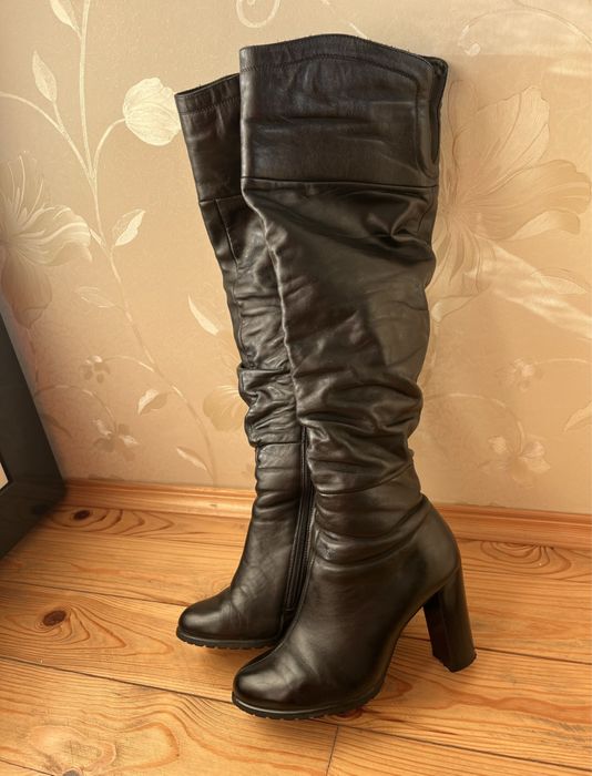 Ботфорди з натуральної шкіри