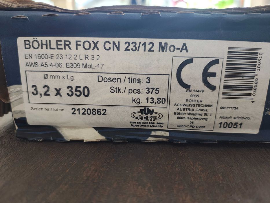 Elektrody  BOHLER FOX CN 23/12 Mo-A