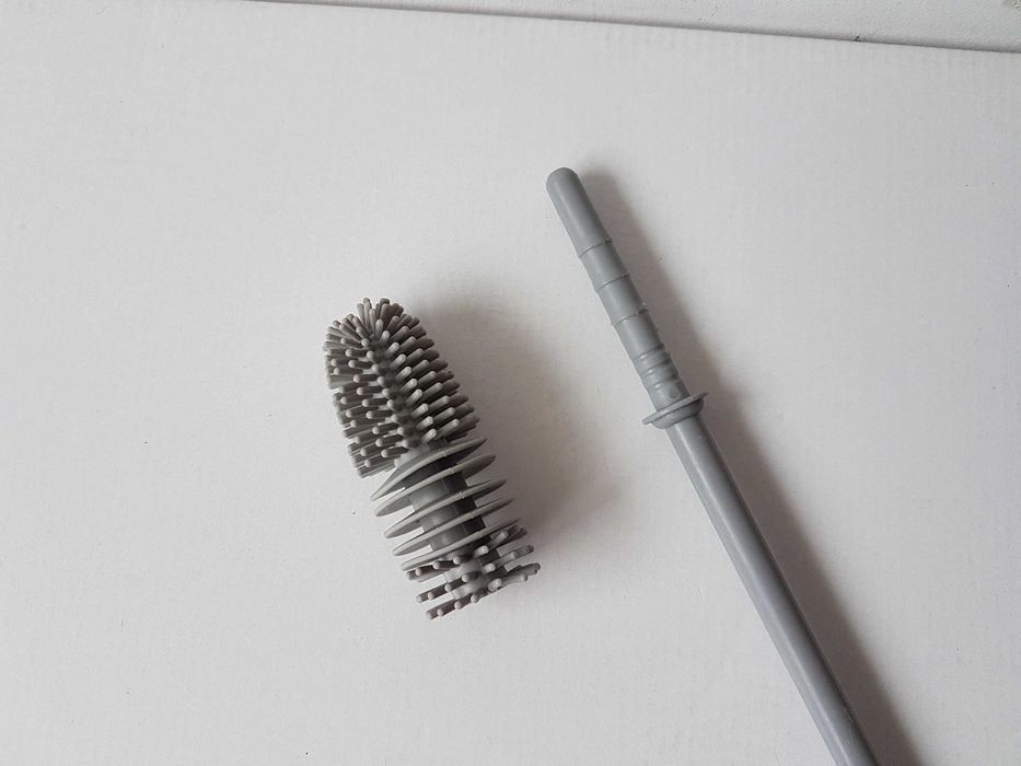 Szczotka silikonowa szara do mycia butelek termosów 33cm