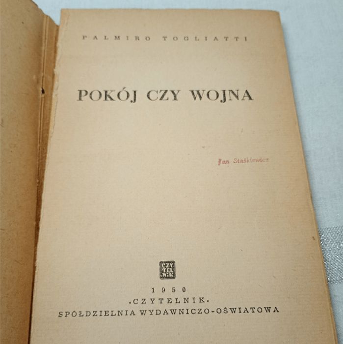 Pokój czy wojna. Palmiro Togliatti