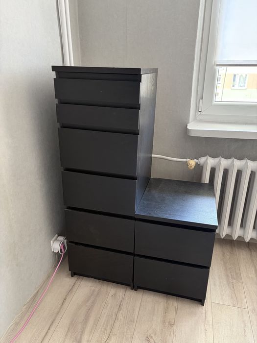 Zestaw Komody Ikea czarne