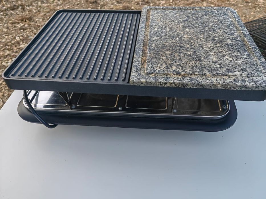 Raclette / Grelhador Qilive Q.5642 para 8 pessoas – Pedra + Grill