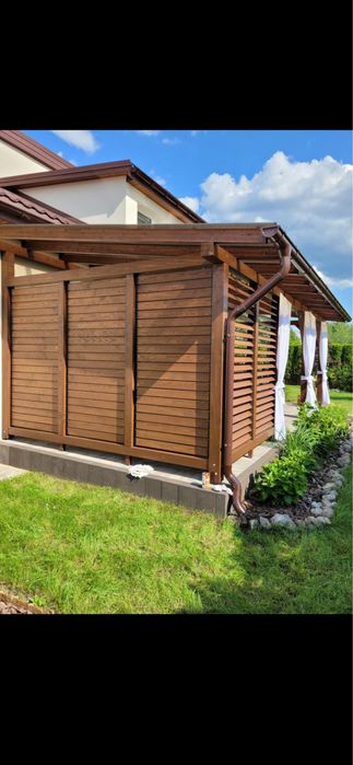 Zadaszenie tarasu wiata pergola ruchome deseczki taras altana