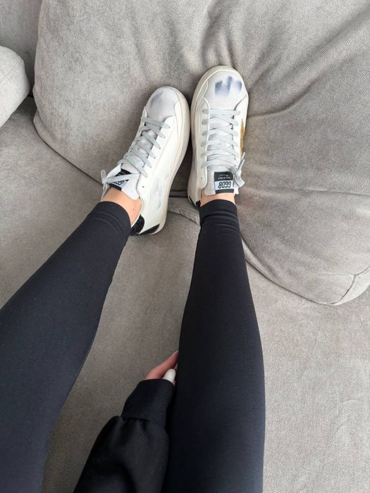 Golden Goose White Gold Black Оригинал Кроссовки Женские Белые Кожаные Premium Luxury Casual Новые Размеры 36-40