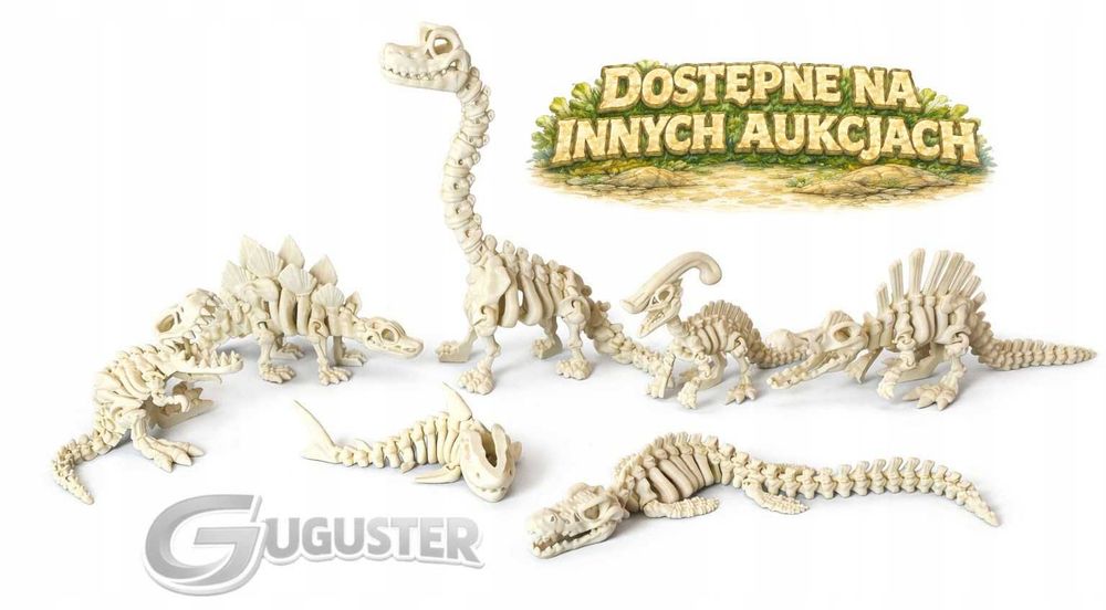 BRELOK 3D | Szkielet Dinozaura | ruchomy, druk 3D, wydruk