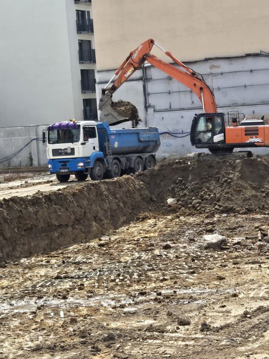 Prace ziemne wykopy fundamenty usługi transportowe piasek ziemia wywóz