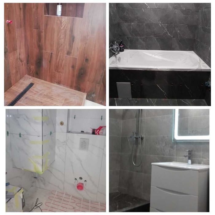 Укладка плитки (кафеля) керамогранита .Плиточник .