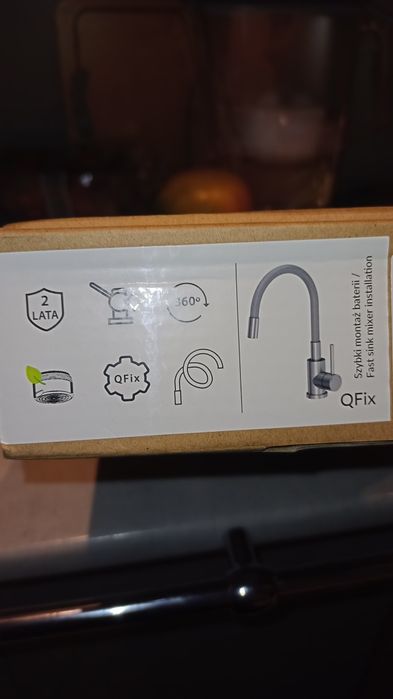 Bateria zlewozmywak Inox z wylewką flex