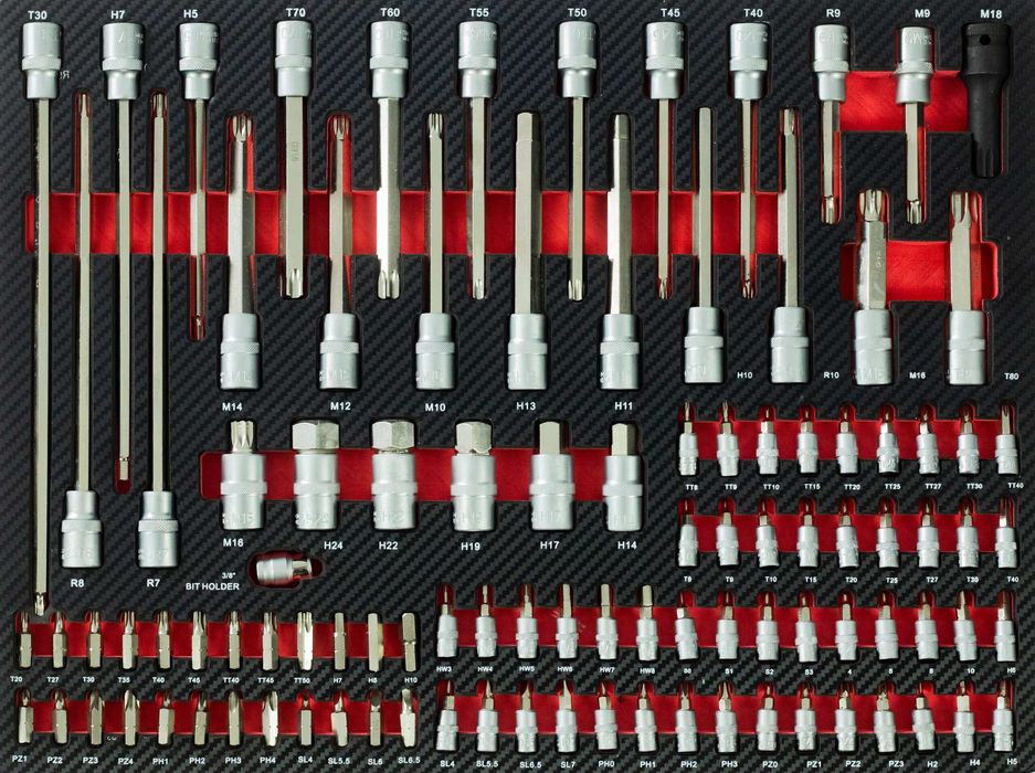 Wózek narzędziowy 7 szuflad z zestawem 257 narzędzi GROSLEY