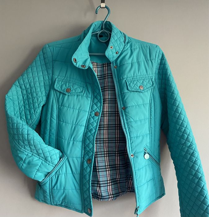 Turkusowa kurtka S jesienno-wiosenna