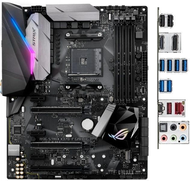 Asus ROG STRIX X370-F GAMING+Ryzen 3700x+G.ski +ssd 480 gb+ssd 480гб32гбll