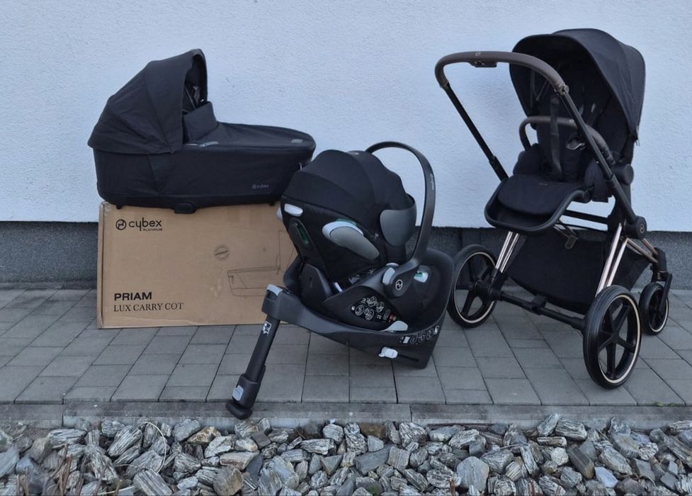Cybex priam 4.0 komplet 4w1 cały zestaw rose gold