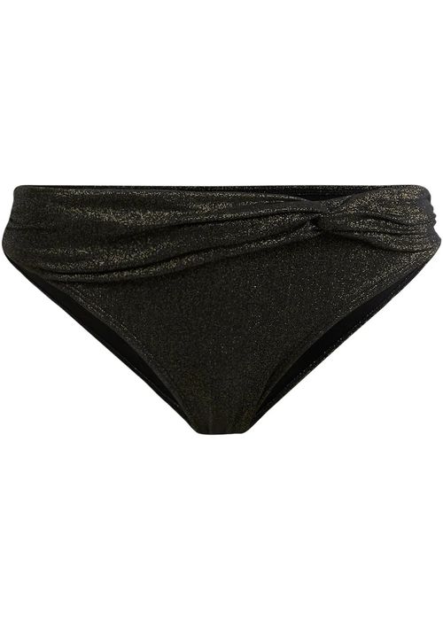 B.P.C figi czarne ze złotą nitką kąpielowe z ozdobnym pasem 46.