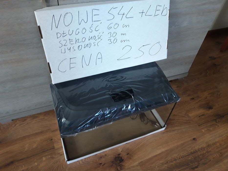 Akwarium 63L NOWE Z oświetleniem Led