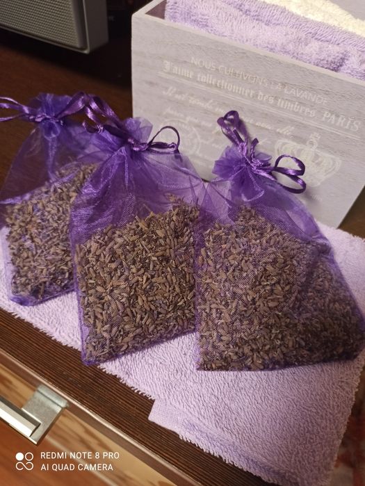 Лаванда /Саше с  эфирной лавандой . Мешочки из органзы