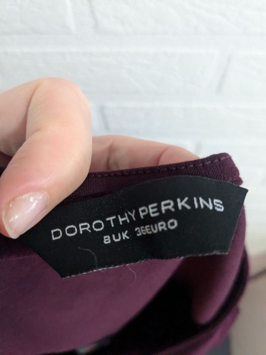 NOWA bluzka Dorothy Perkins r. S/36 – BAWEŁNA i ELASTAN, burgun