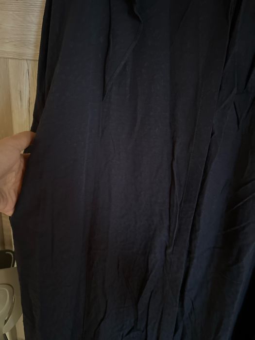 Dluga czarna sukienka maxi wiskoza h&m
