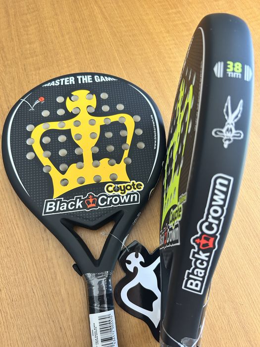Raquete Padel BlackCrow, carbono,Novas